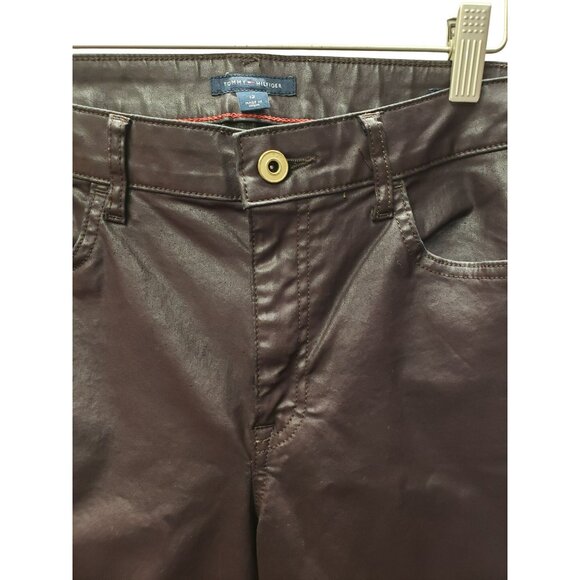 Tommy Hilfiger Greenwich Skinny Jeans, Brown, Waxed Denim, Size 12 Made In India - Picture 8 of 10